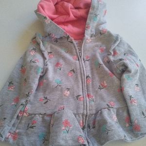 Carter's infant girl's hooded sweatshirt
